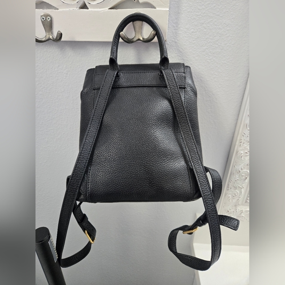 Tory Burch Mcgraw Black Leather Backpack with Tassel - Picture 8 of 16